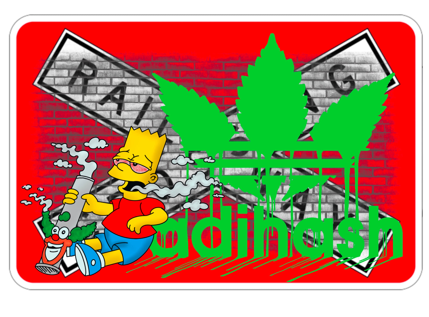 CLEFT - BART SIMPSON ADIHASH (A2 Print)