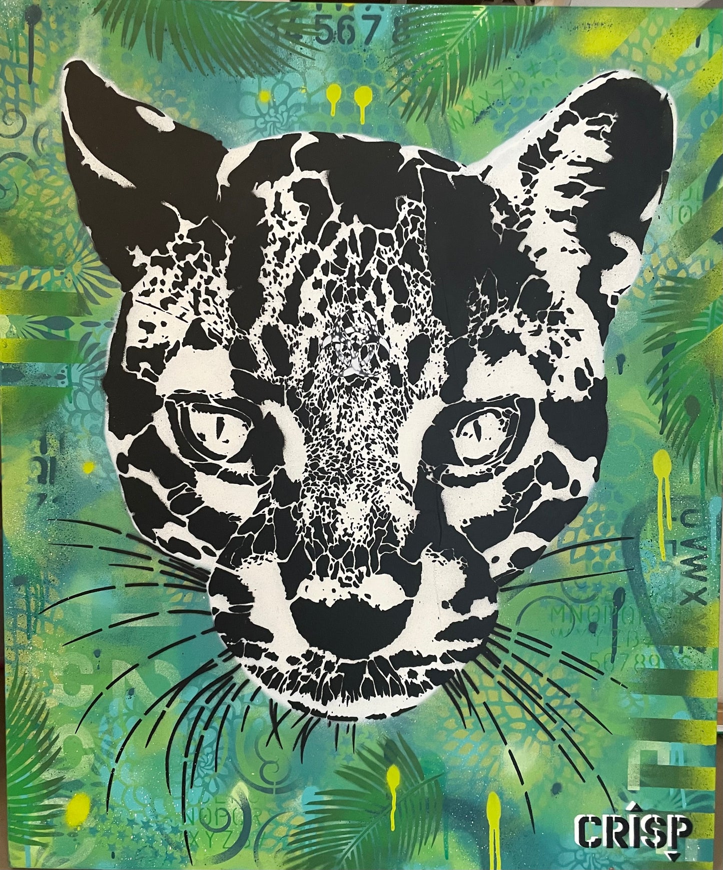 URBAN OCELOT - AEROSOL ON CANVAS